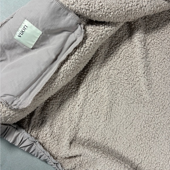 Vuori Women’s Cozy Sherpa Jacket Umber Pink Fleece Full Zip Sz M - Picture 7 of 12